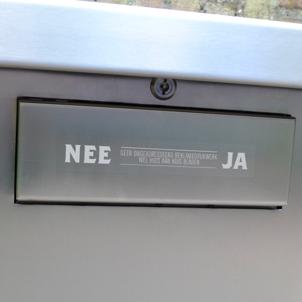Brievenbussticker - streng
