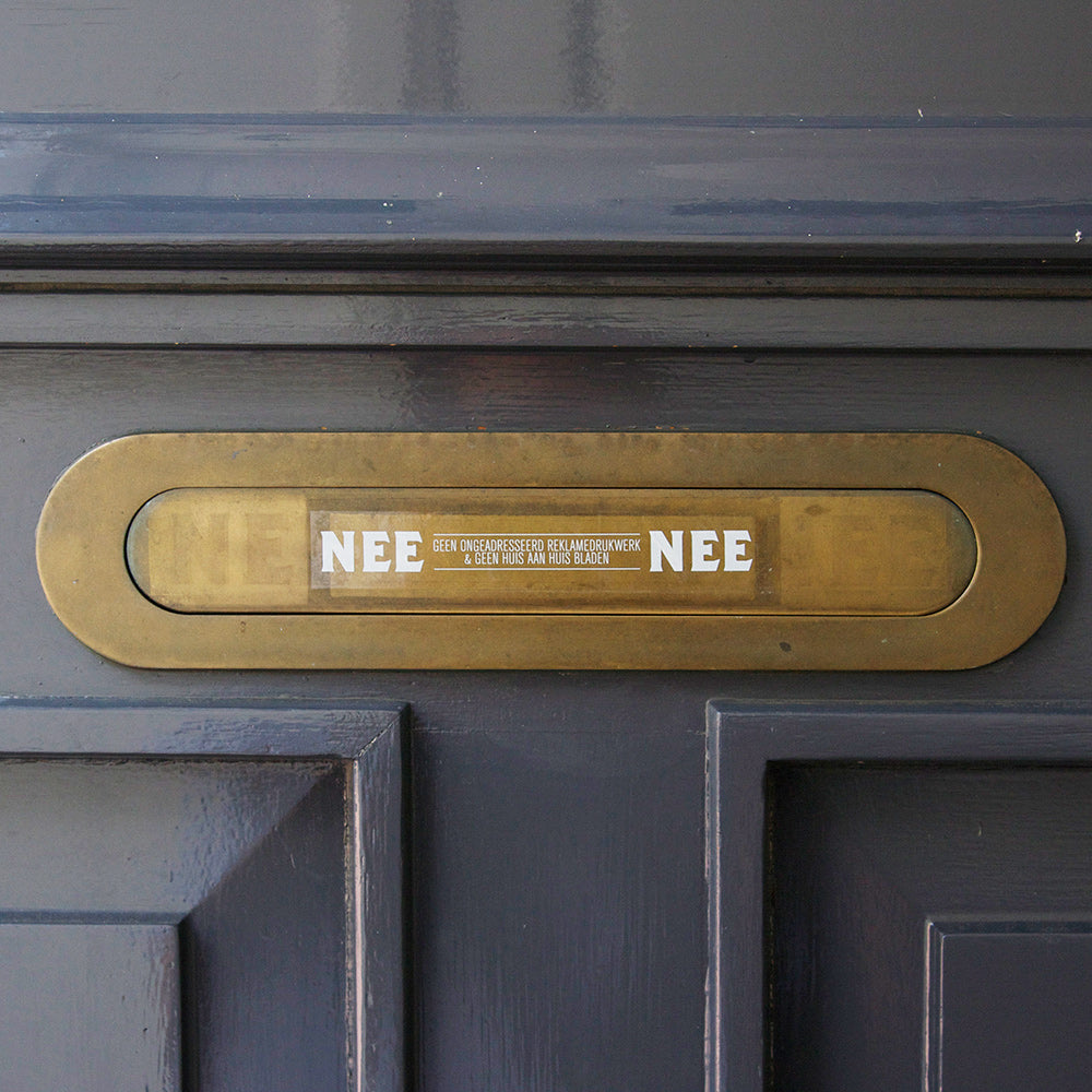 Brievenbussticker - streng